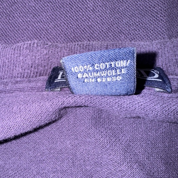 Lands End Men's Polo Sz 2X Chevrolet Chevy Logo Long Sleeve Cotton Purple VTG - Picture 8 of 8